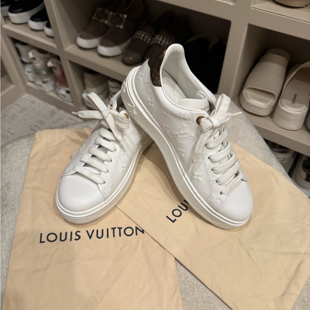 Louis Vuitton Embossed White Sneakers